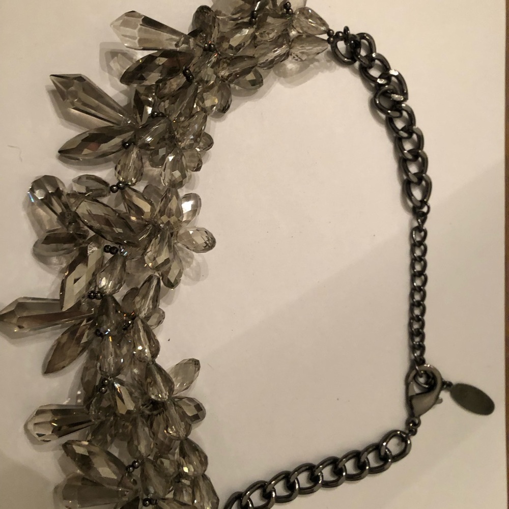 CHICO Gray Metallic Spiked Necklace